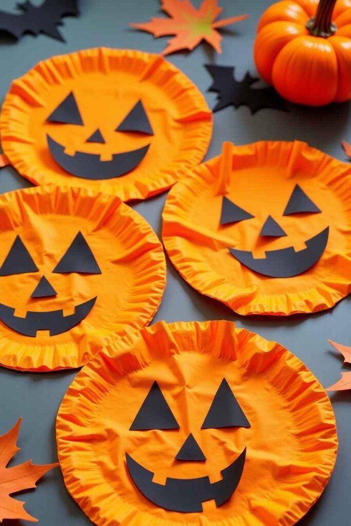 Tissue Paper Jack-o'-Lanterns