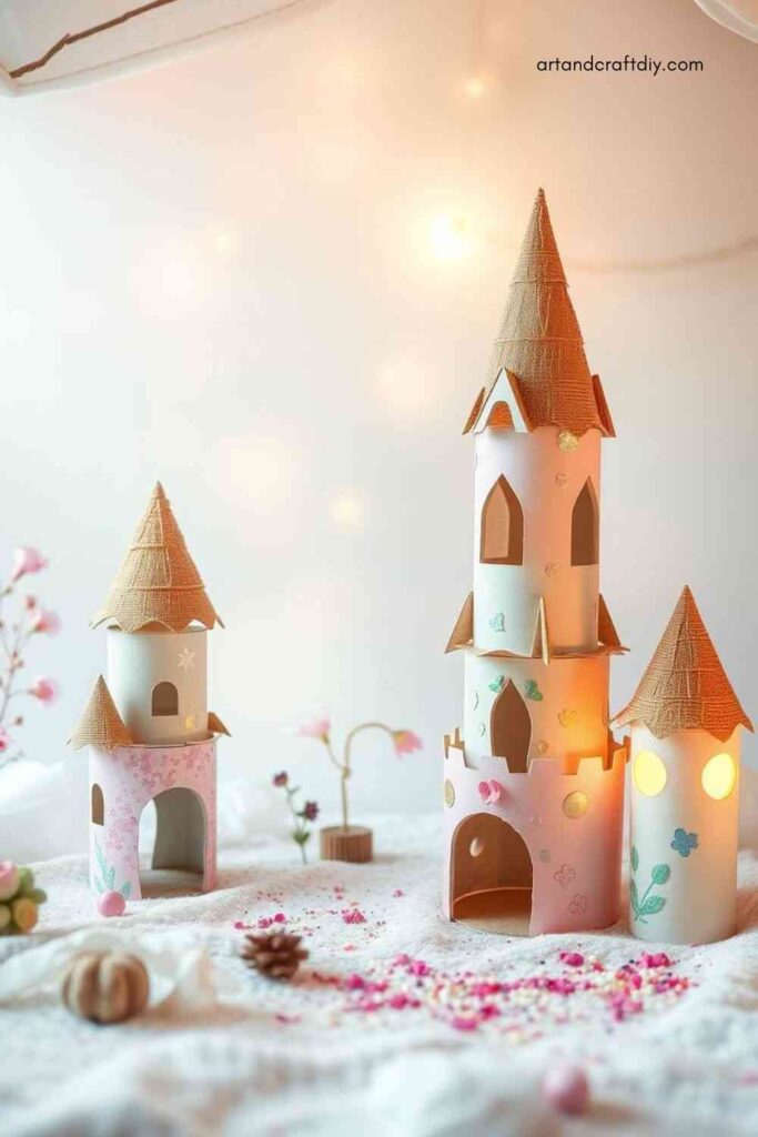 Toilet Paper Roll Fairy Towers