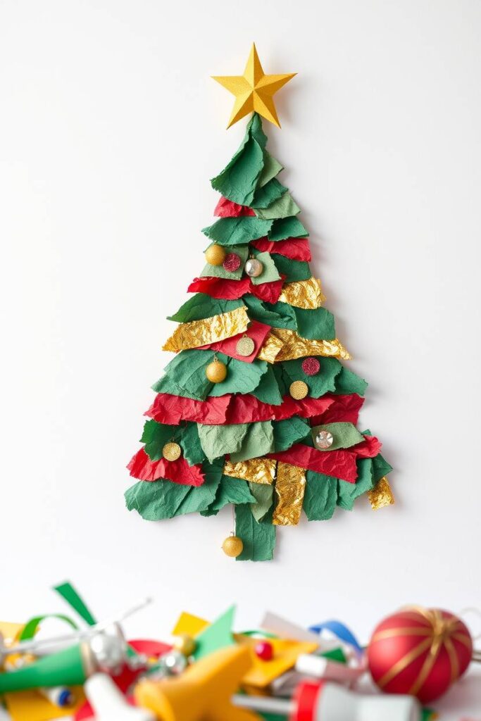 Torn Paper Christmas Tree