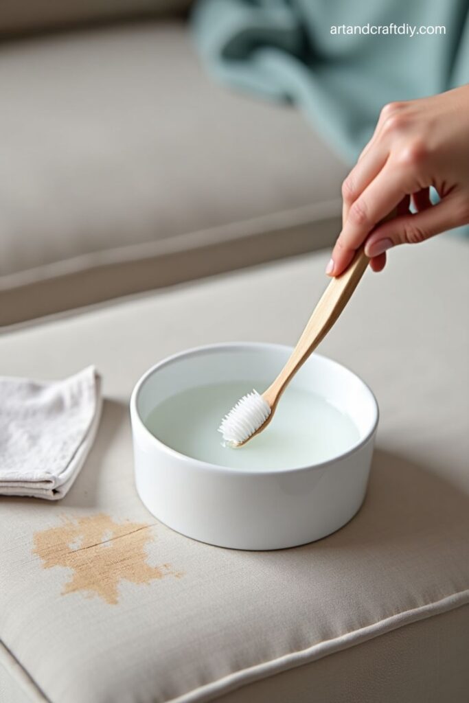 Use a Toothbrush for Fabric Cleaning