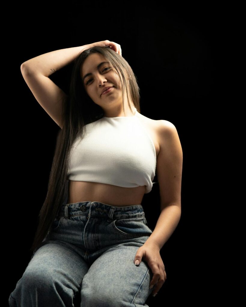 Velvet Top and Dark Jeans