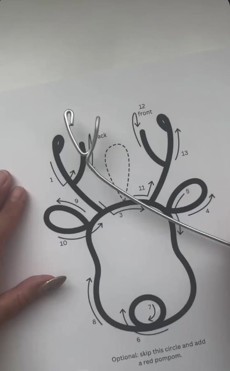 Wire Reindeer Charm
