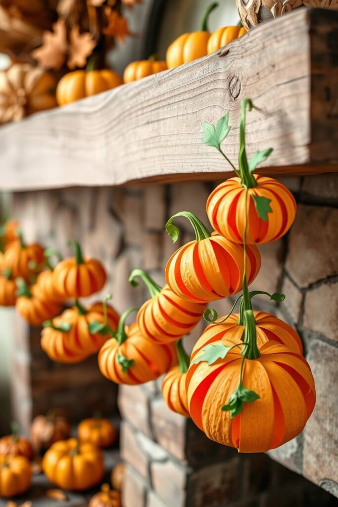 3D Paper Pumpkin Garland