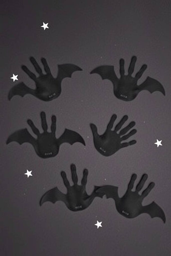 Bat Handprint Art