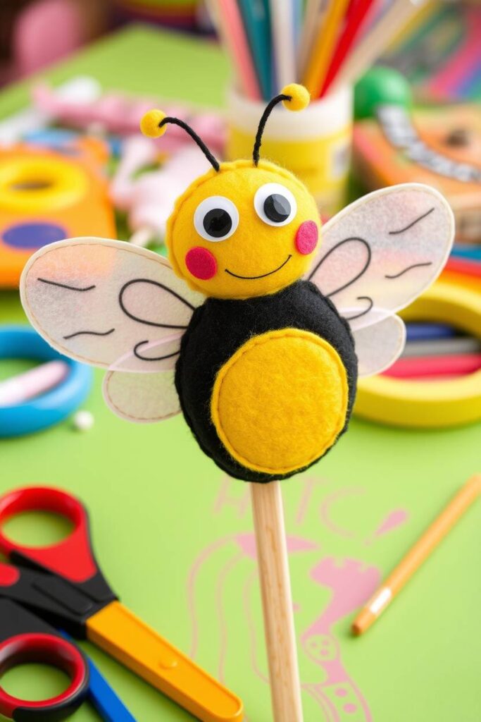 Bee Puppet on a Stick