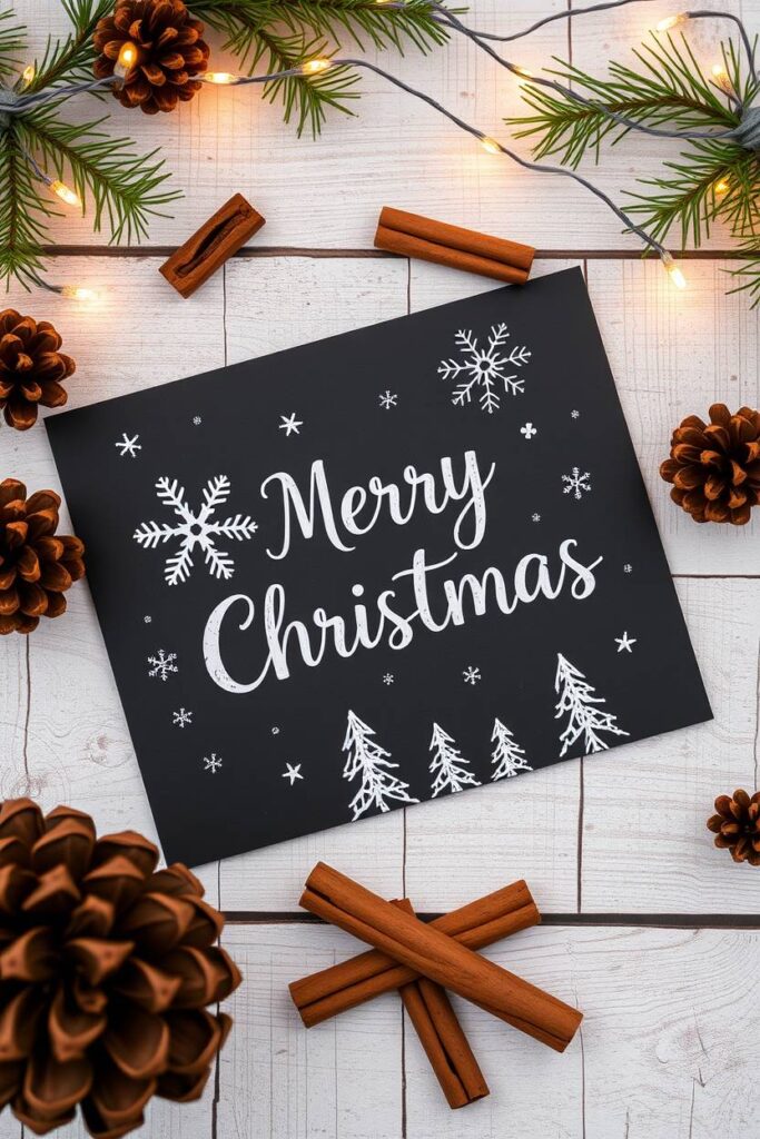 Chalkboard-Style Christmas Cards