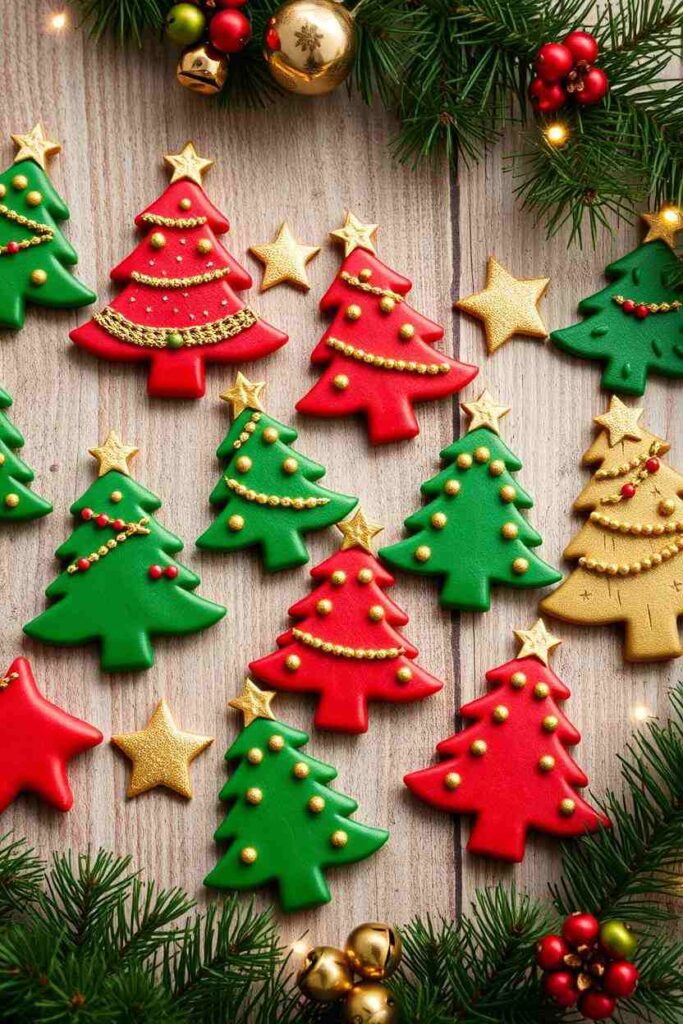 Christmas Tree Clay Magnets