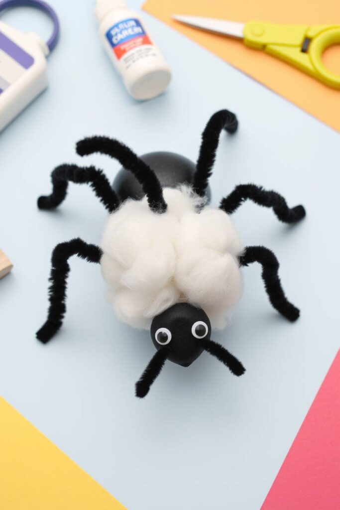 Cotton Ball Ant Craft