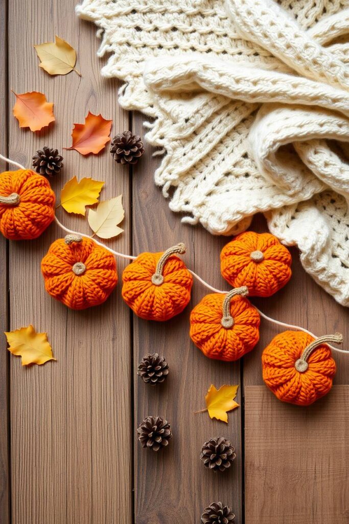 Crochet Pumpkin Garland