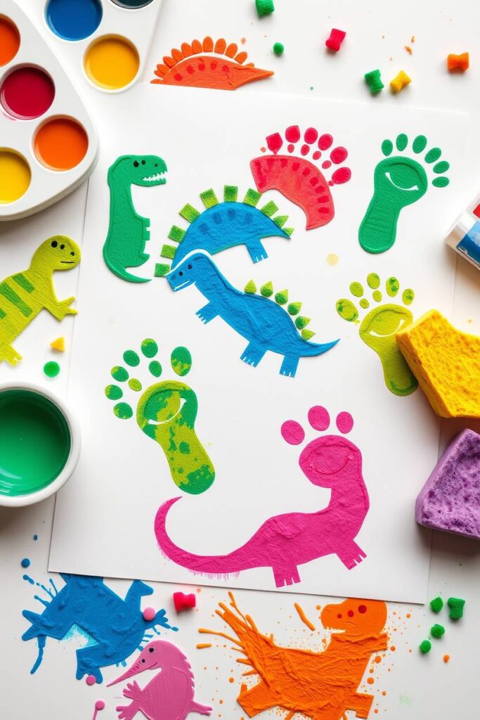 Dino Footprint Stamping