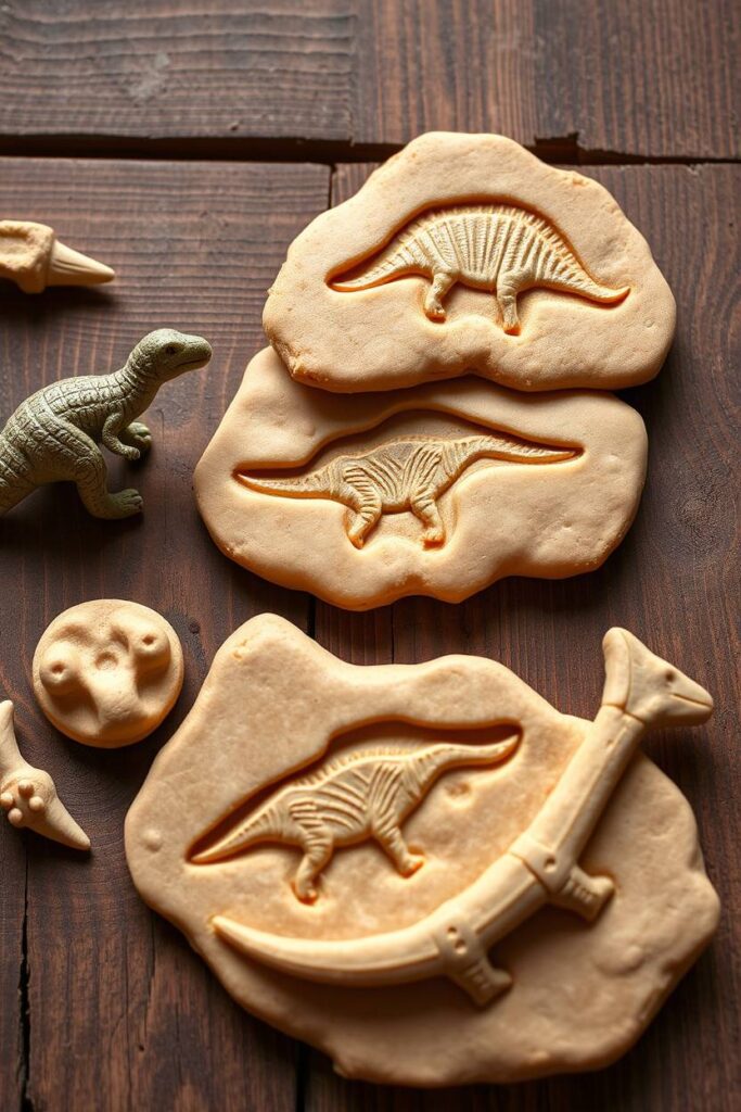 Dinosaur Fossils with Salt Dough