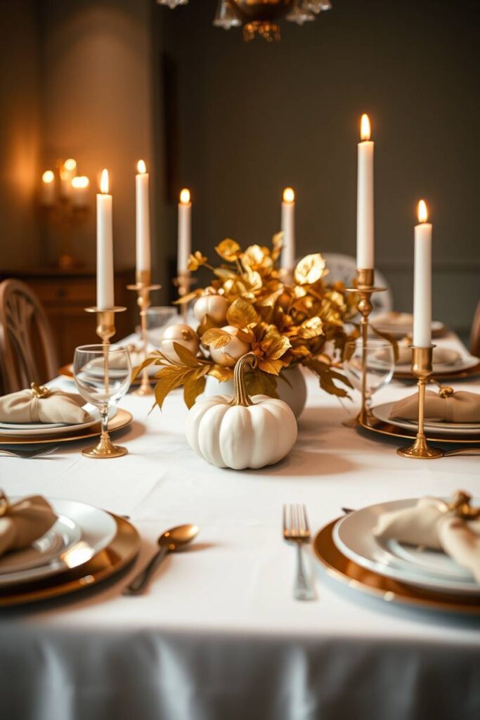 Elegant Gold and White