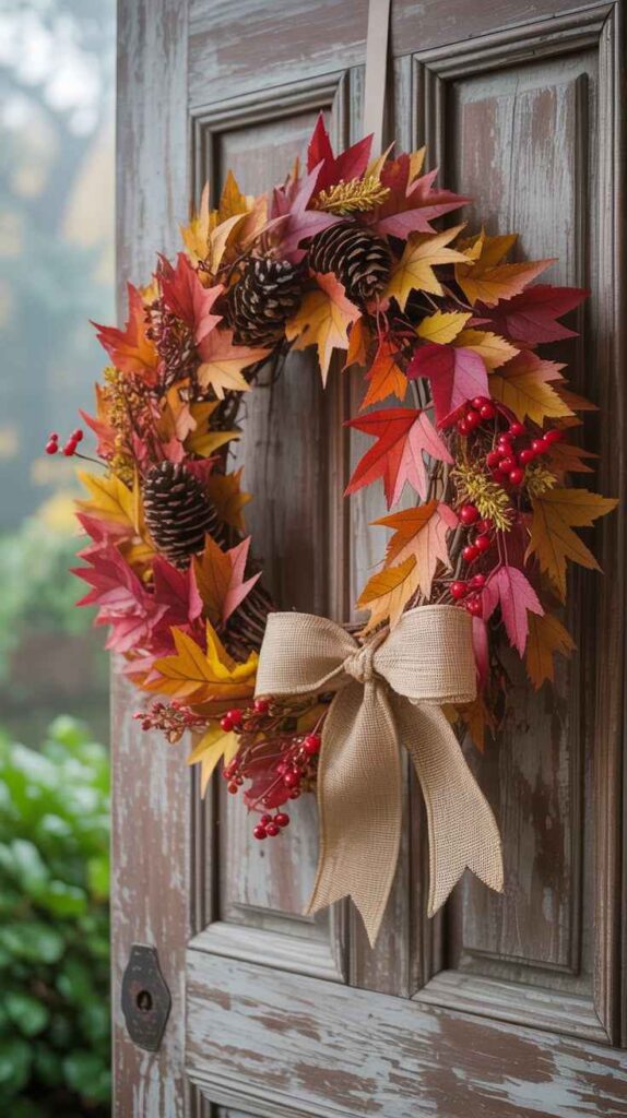 Fall Wreath Display