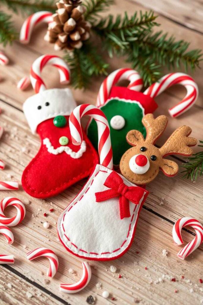 Felt Candy Cane Holders