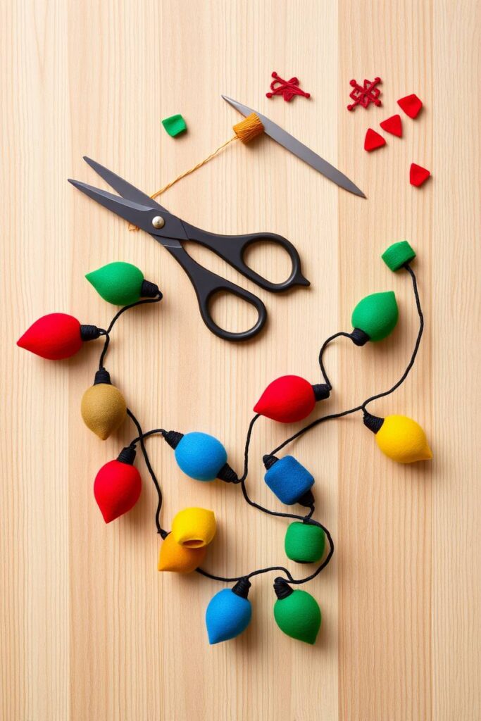 Felt Christmas Light Garland