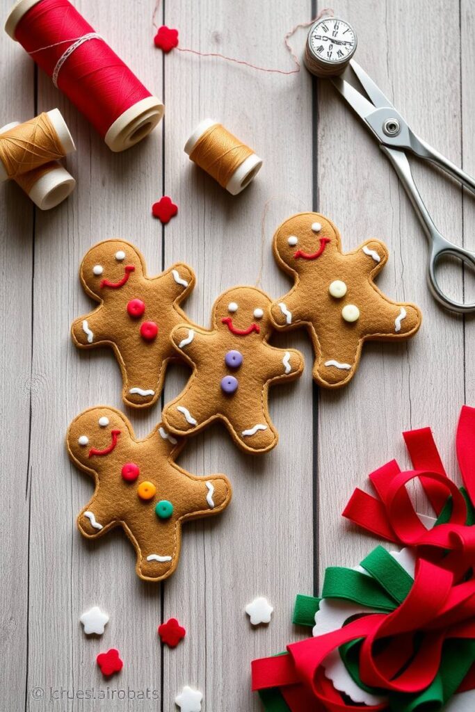 Felt Gingerbread Men