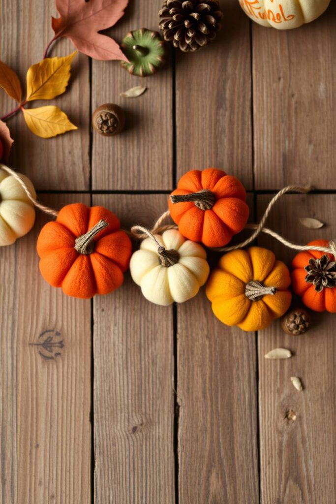 Felt Pumpkin Garland