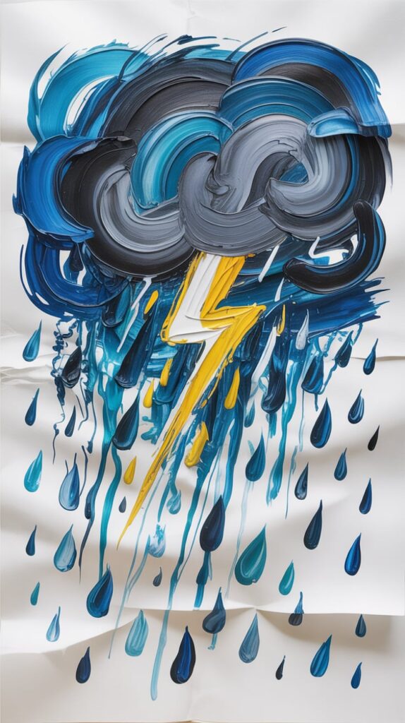 Finger Painting Thunderstorm