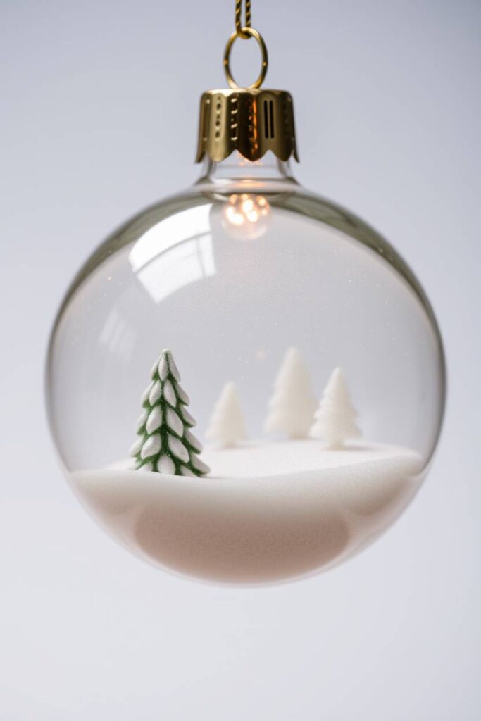 Frosted Winter Scene Inside Bulb