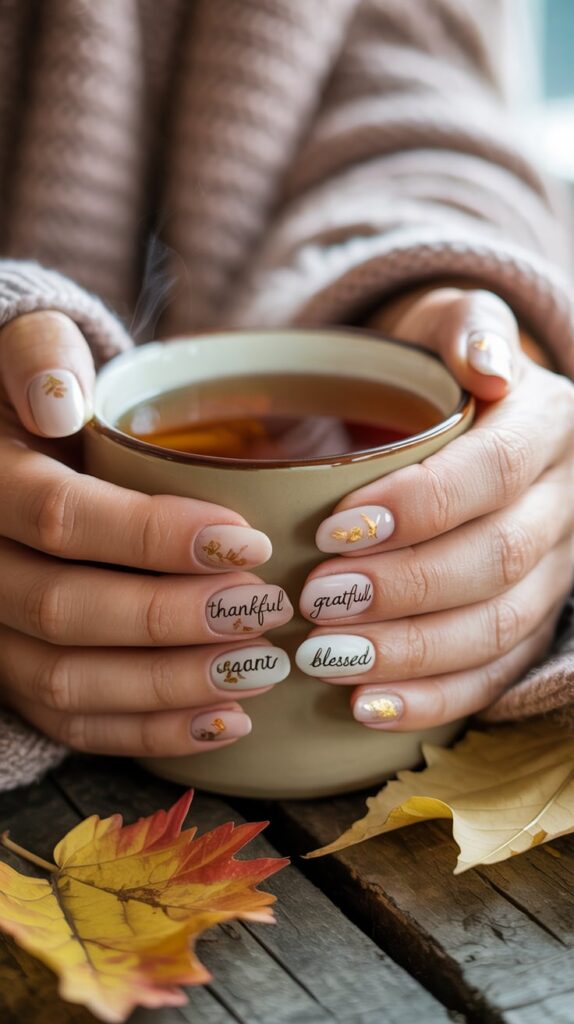 Grateful Message Nails