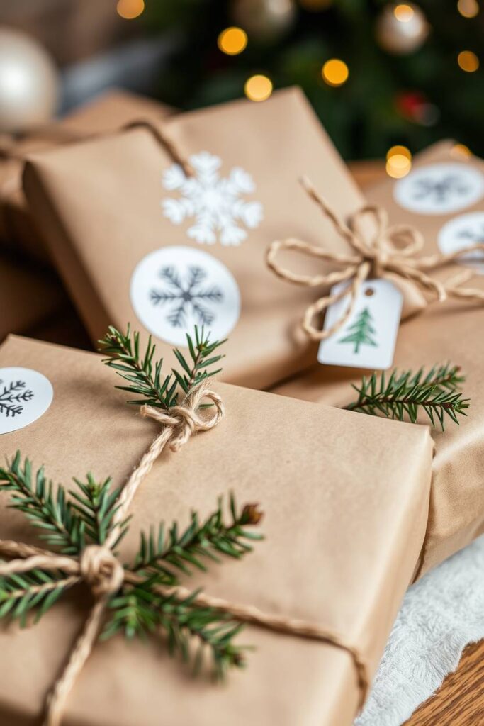 Hand-Stamped Gift Wrap
