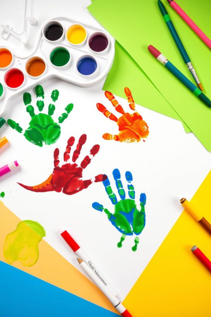Handprint Dinosaurs