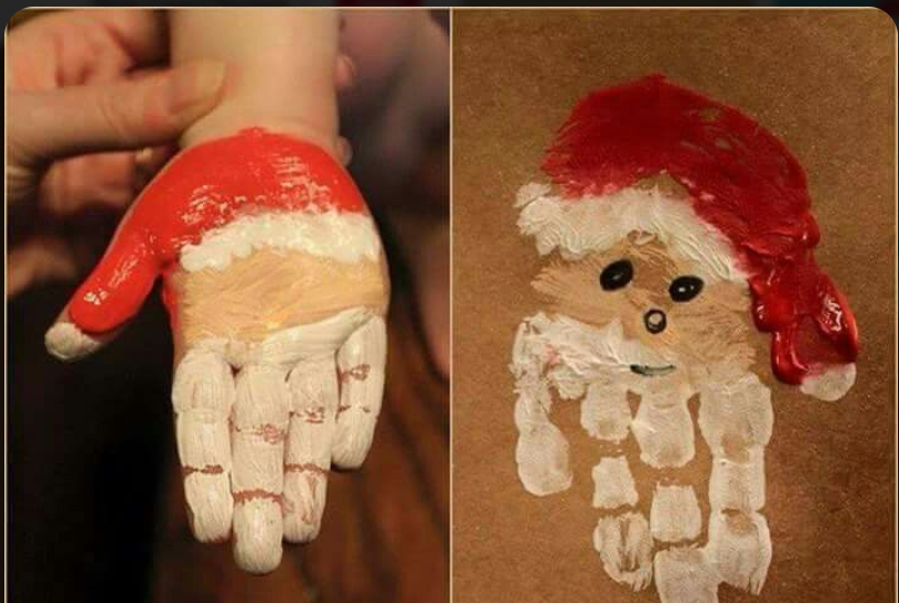 Handprint Santa Claus