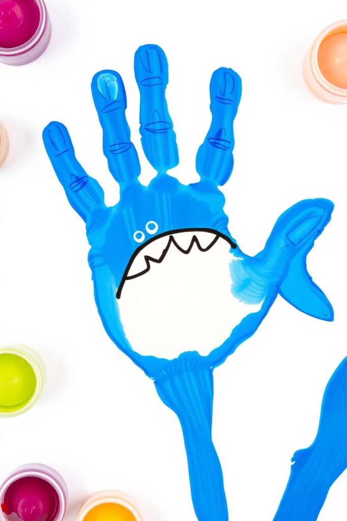 Handprint Shark Art