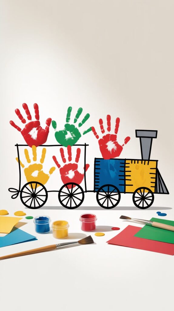 Handprint Train Craft