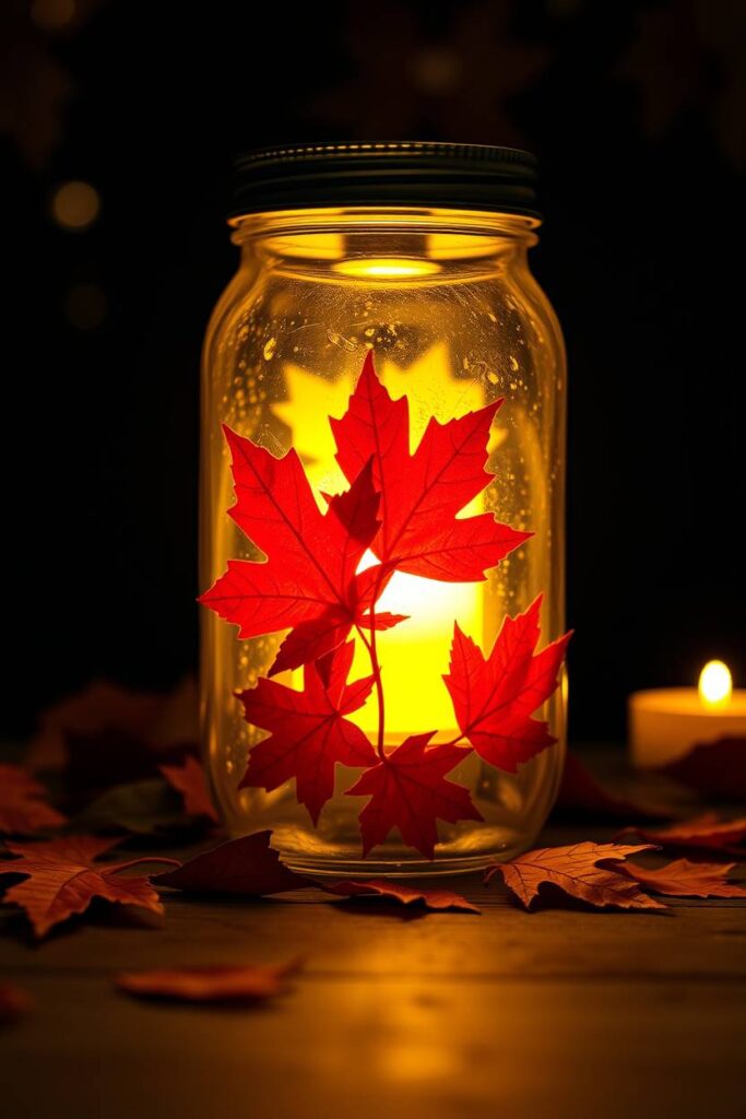 Maple Leaf Glow Jars