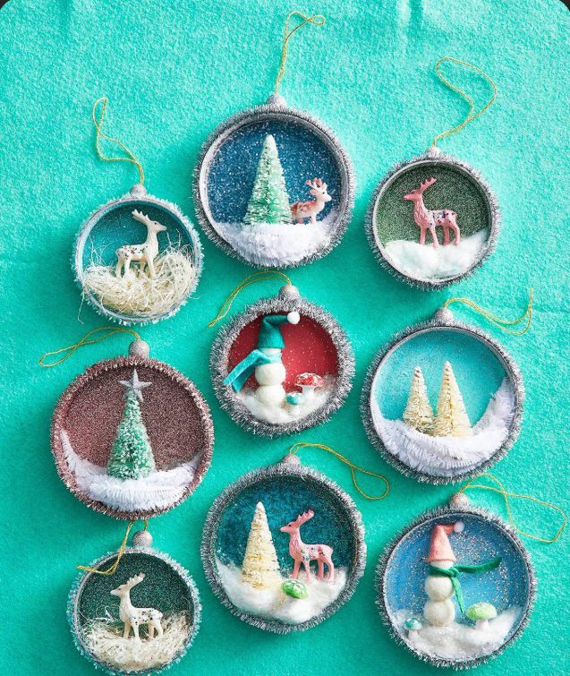 Mason Jar Lid Ornaments