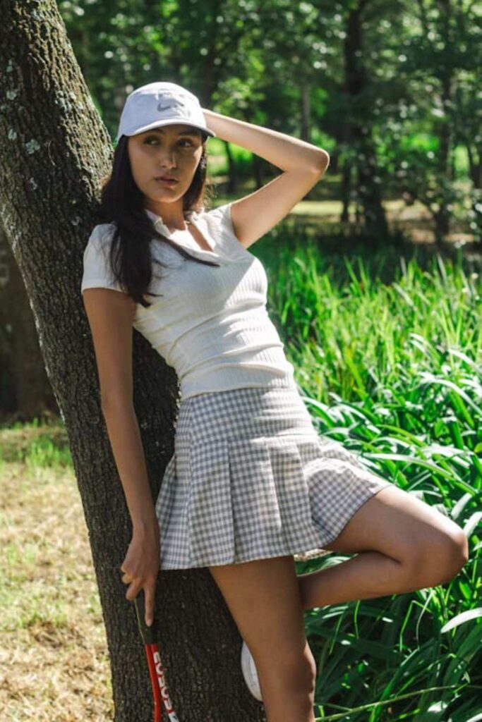 Metallic Skirt with Graphic Tee