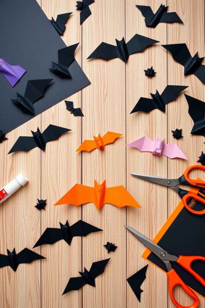 Origami Paper Bats