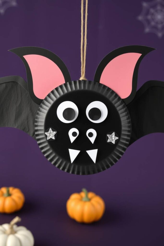 Paper Plate Bat Craft