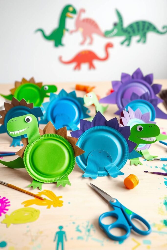 Paper Plate Dinosaurs
