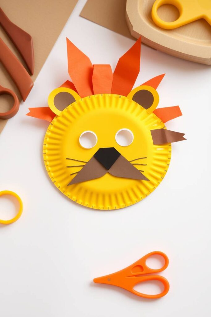 Paper Plate Lion Mask