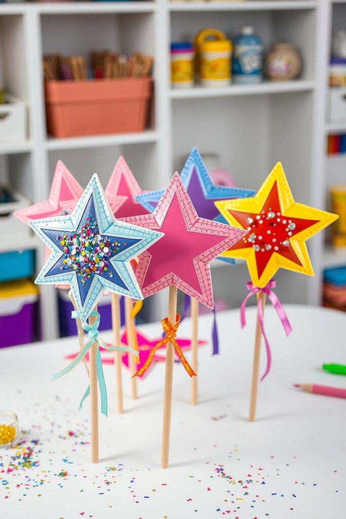 Paper Plate Star Wands