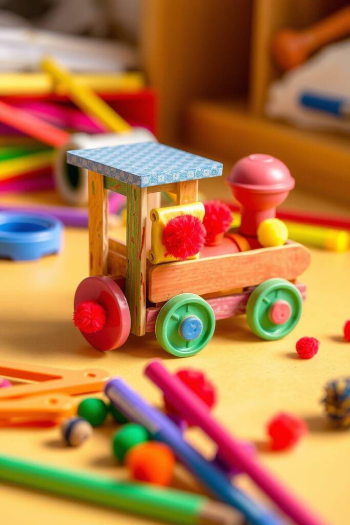 Popsicle Stick Train Craft