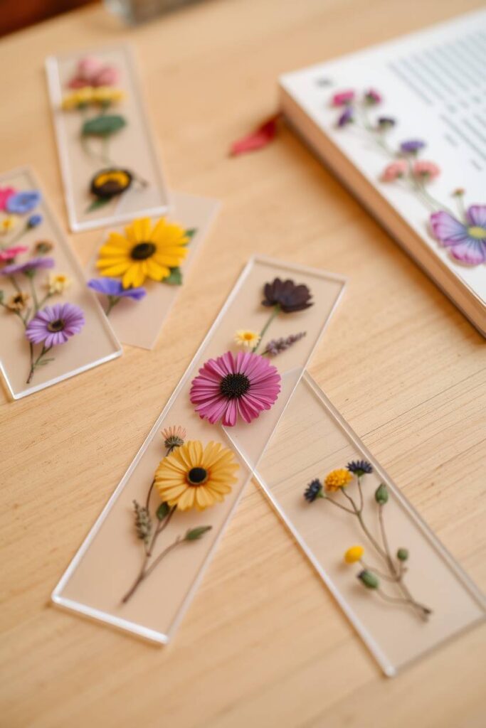 Pressed Flower Bookmarks