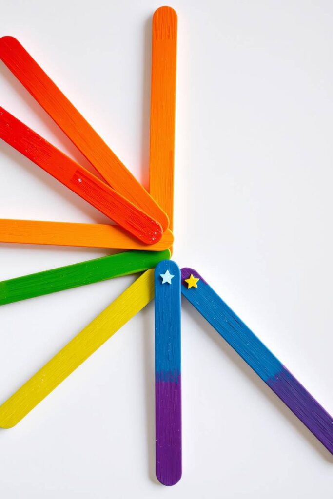 Rainbow Popsicle Sticks