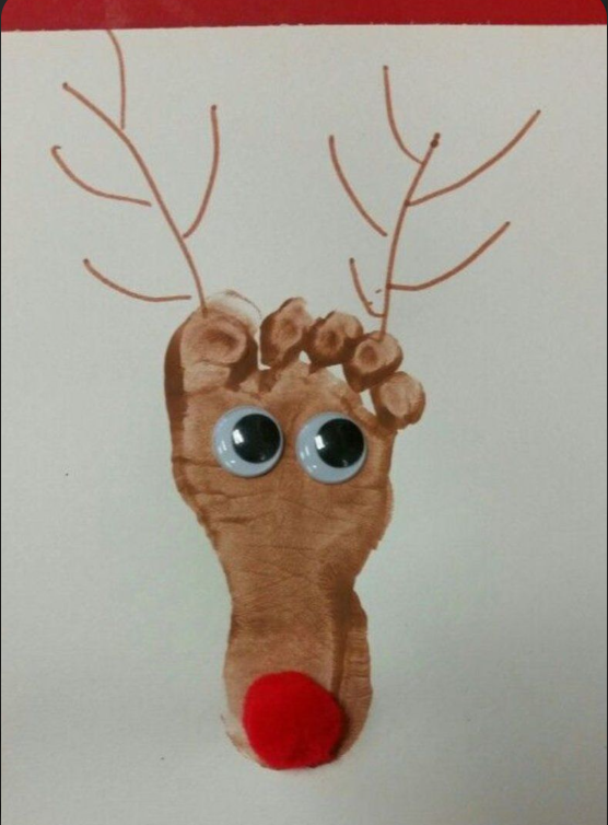 Reindeer Footprint Art