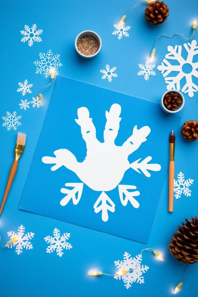 Snowflake Handprint Art