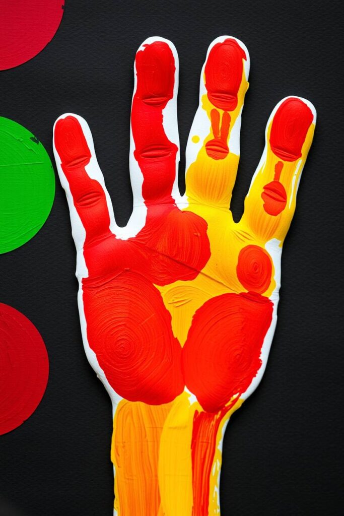 Traffic Signal Handprint Craft