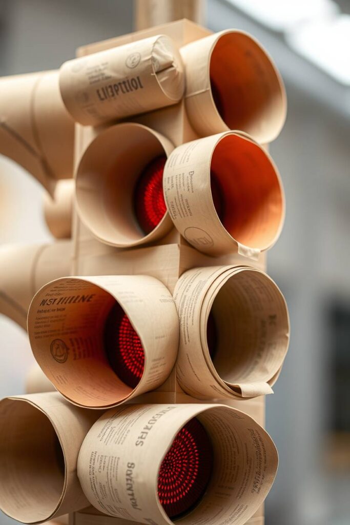 Traffic Signal Using Toilet Paper Rolls