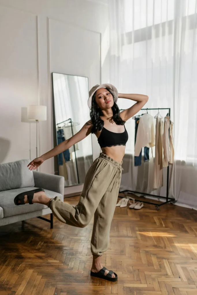 Velvet Top with Wide-Leg Pants