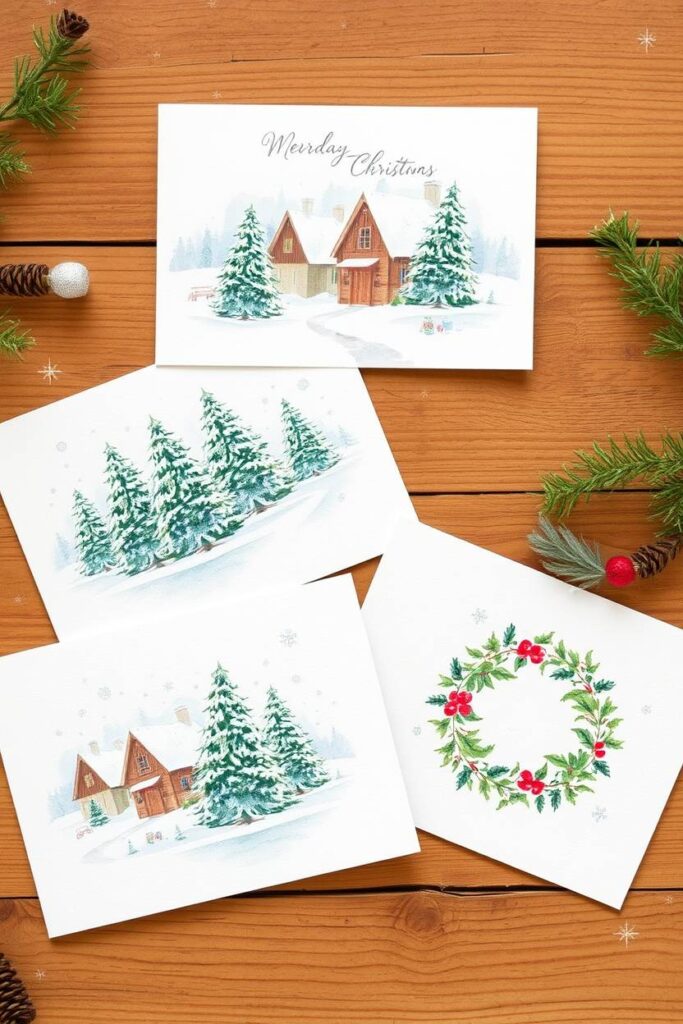 Watercolor Christmas Cards