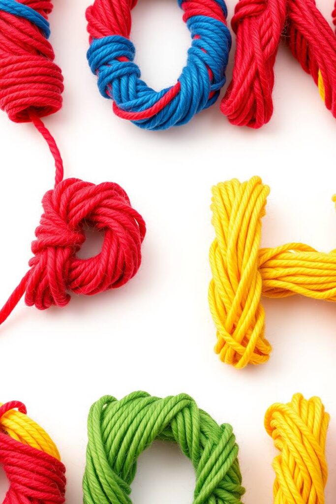 Yarn-Wrapped Letters