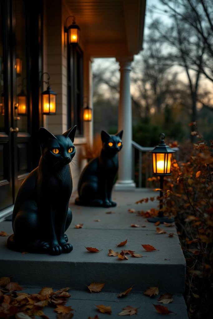 Black Cat Statues