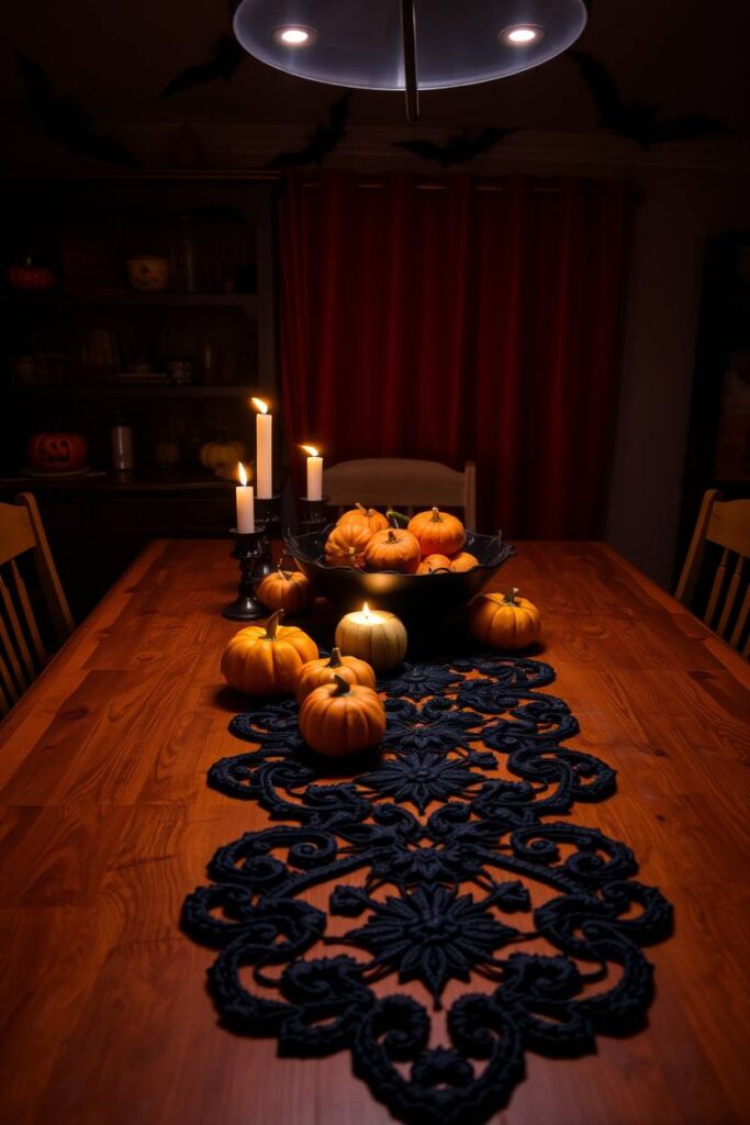 Black Lace Table Runners