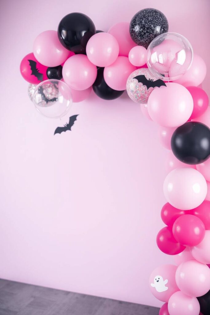 Bubblegum pink balloon arches